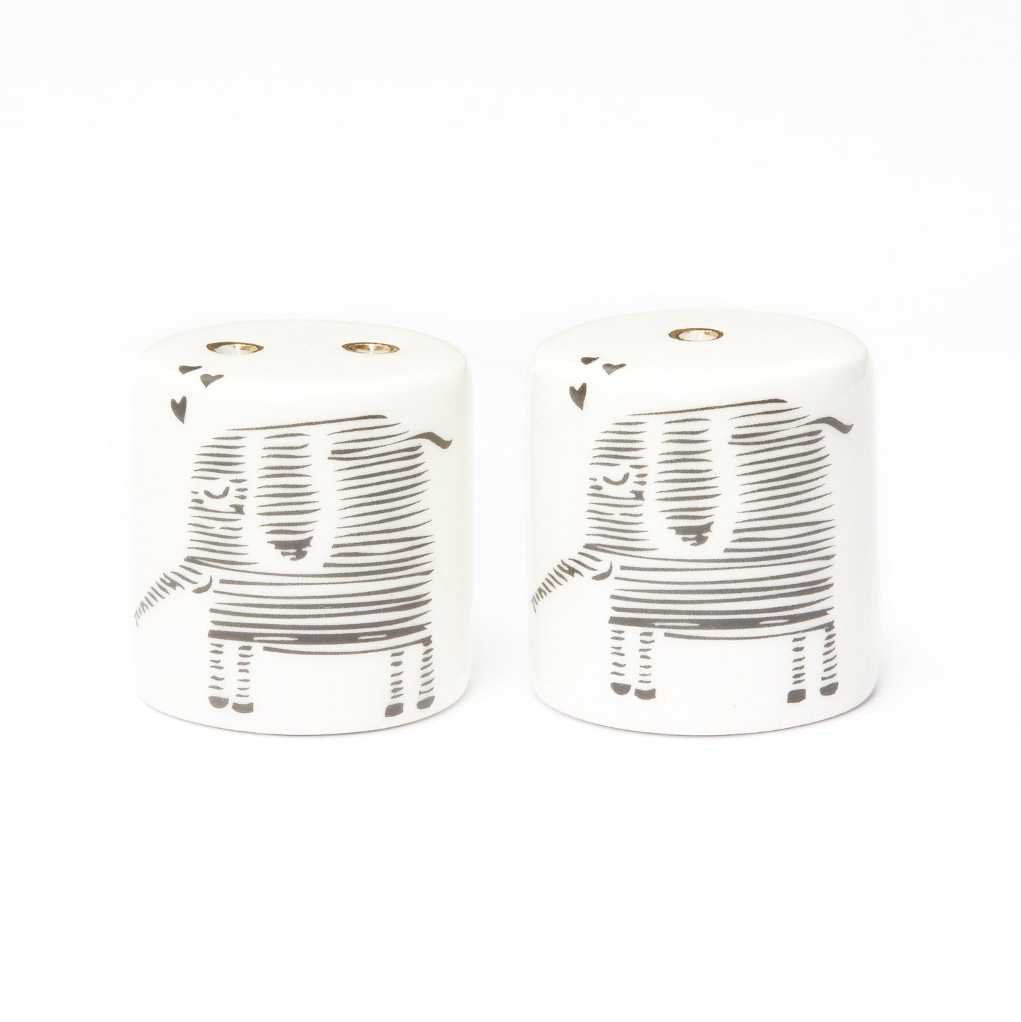 Salt and Pepper Shakers – Stripey Elephant