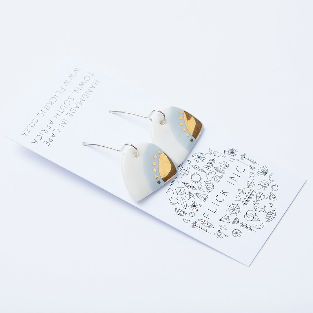 Porcelain Dangle Earrings - Dune and Sky