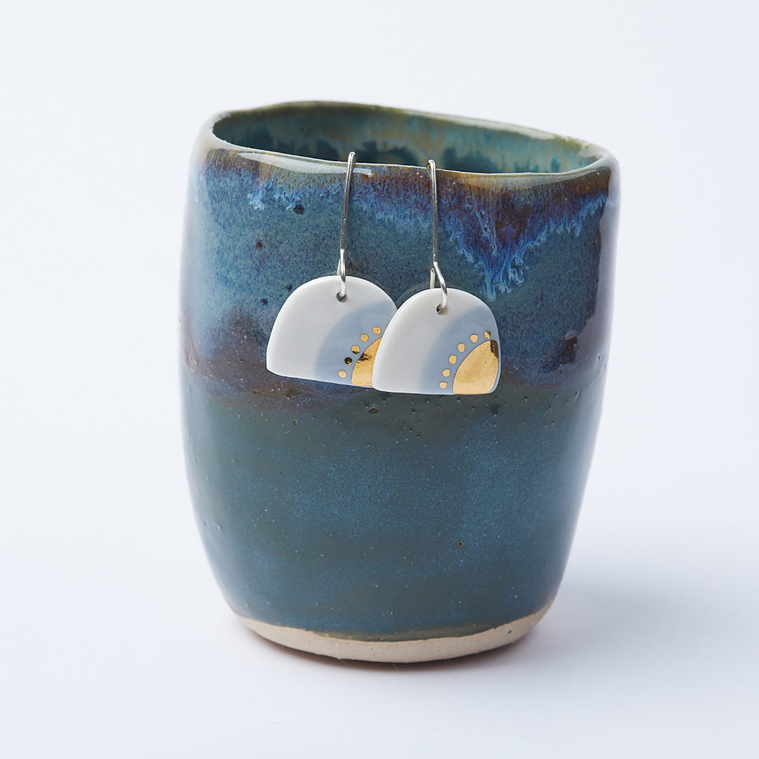 Porcelain Dangle Earrings - Dune and Sky