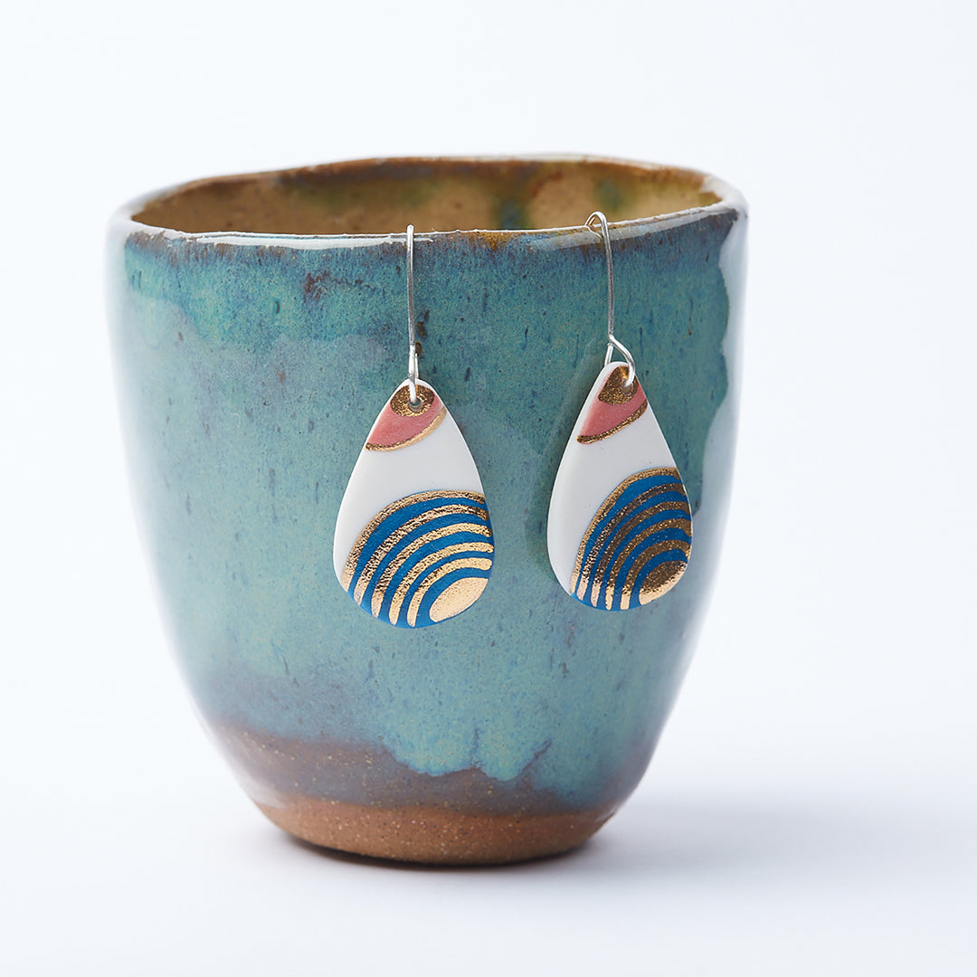 Porcelain Dangle Earrings – Dreamy Amrita
