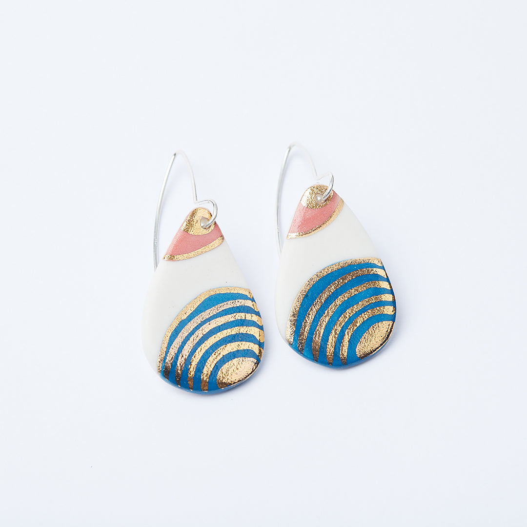 Porcelain Dangle Earrings – Dreamy Amrita