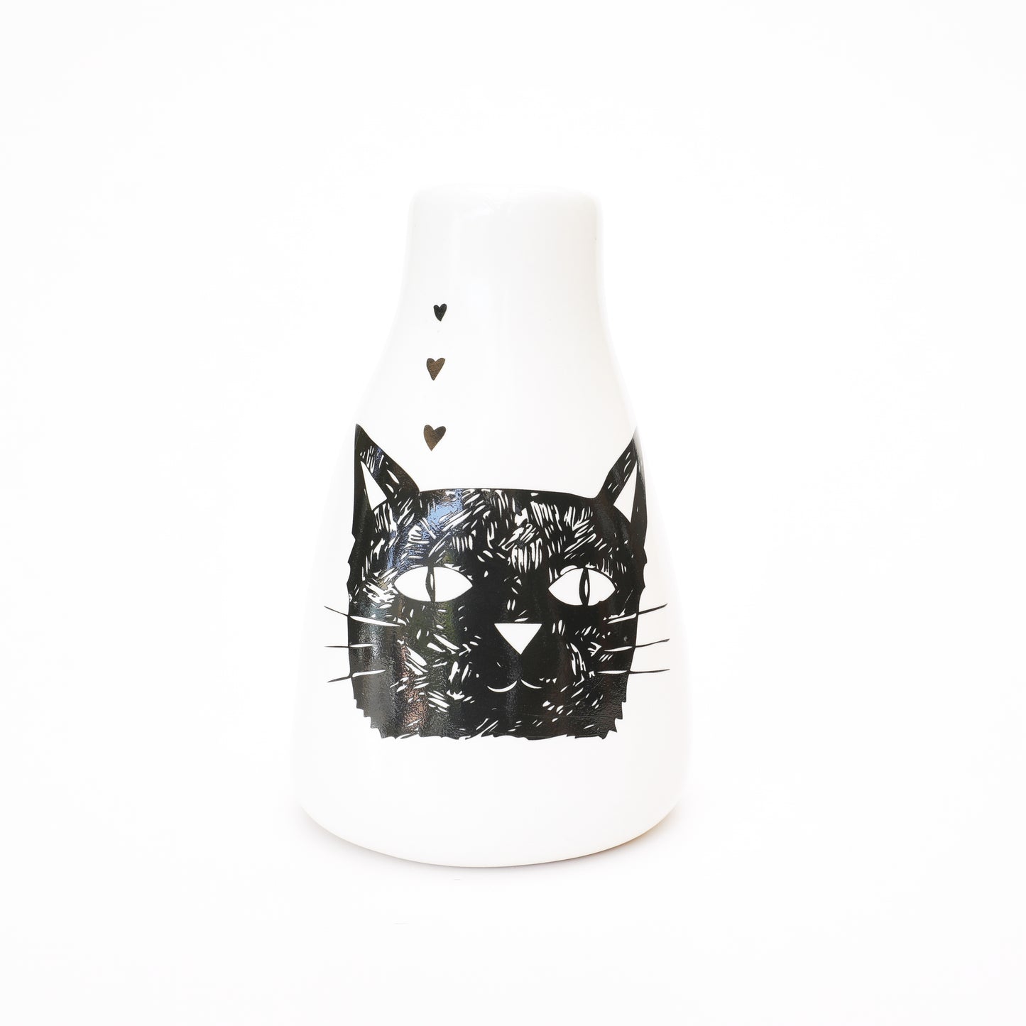 Short Vase – Black Cat Love