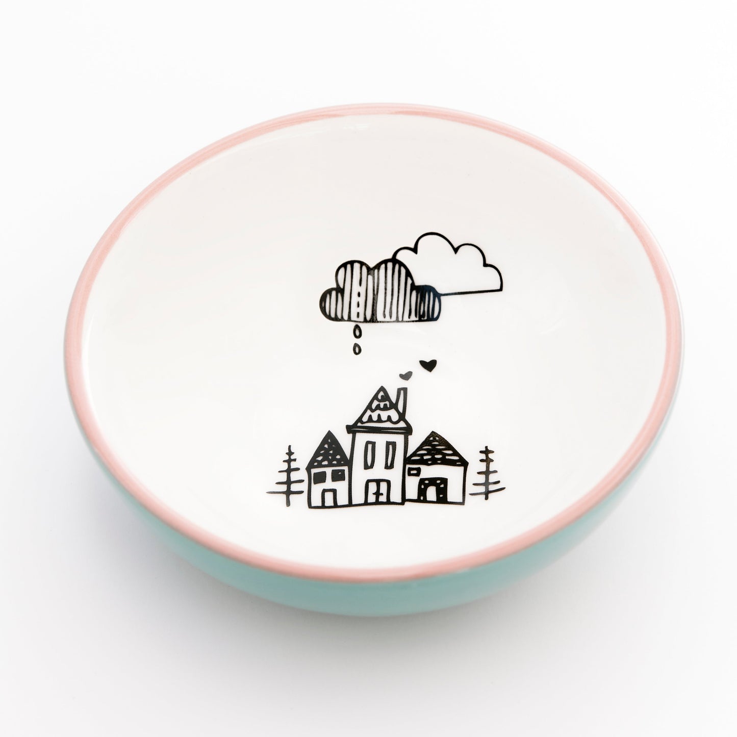Small Bowl – Houses and Clouds