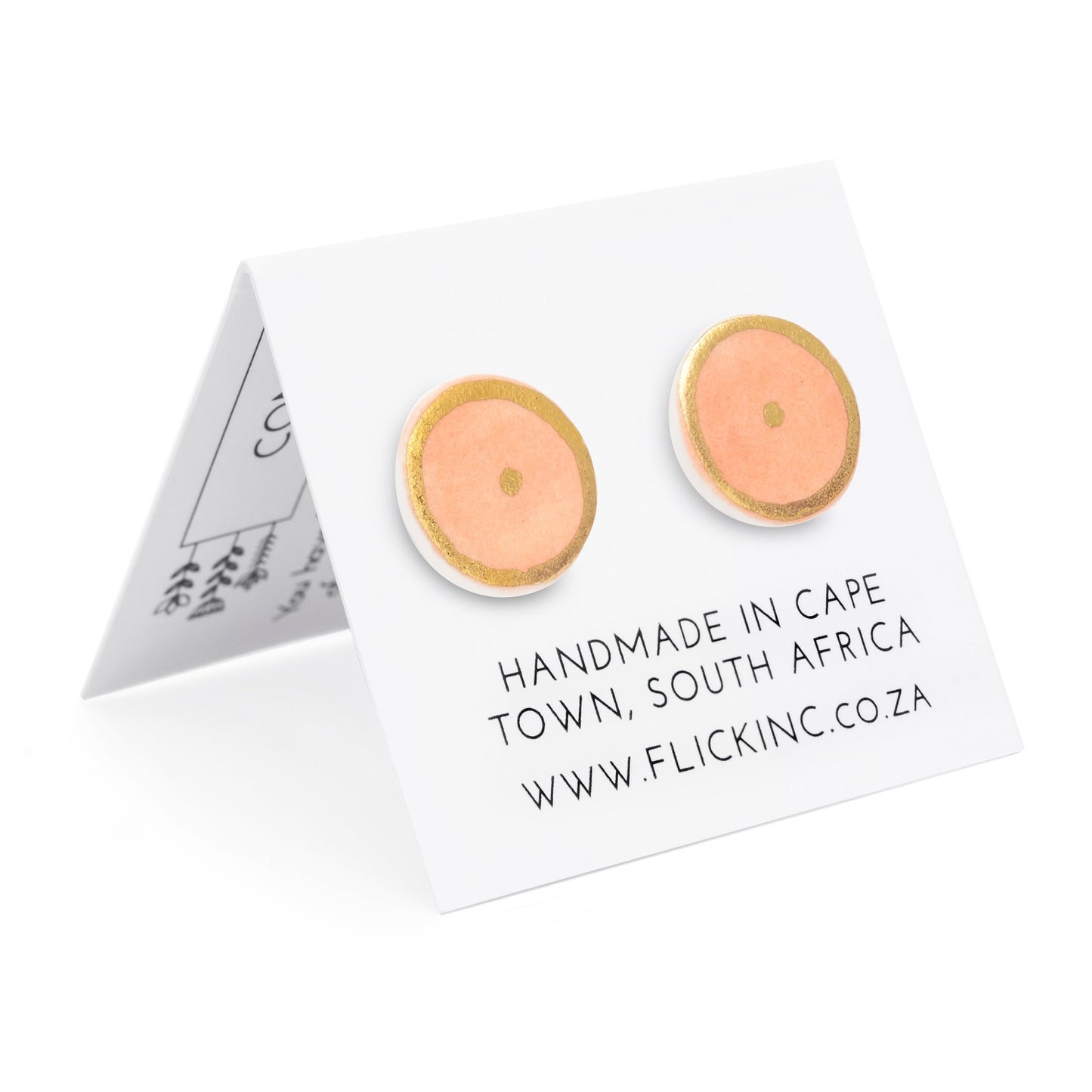 Porcelain Stud Earrings – Tangerine Halo