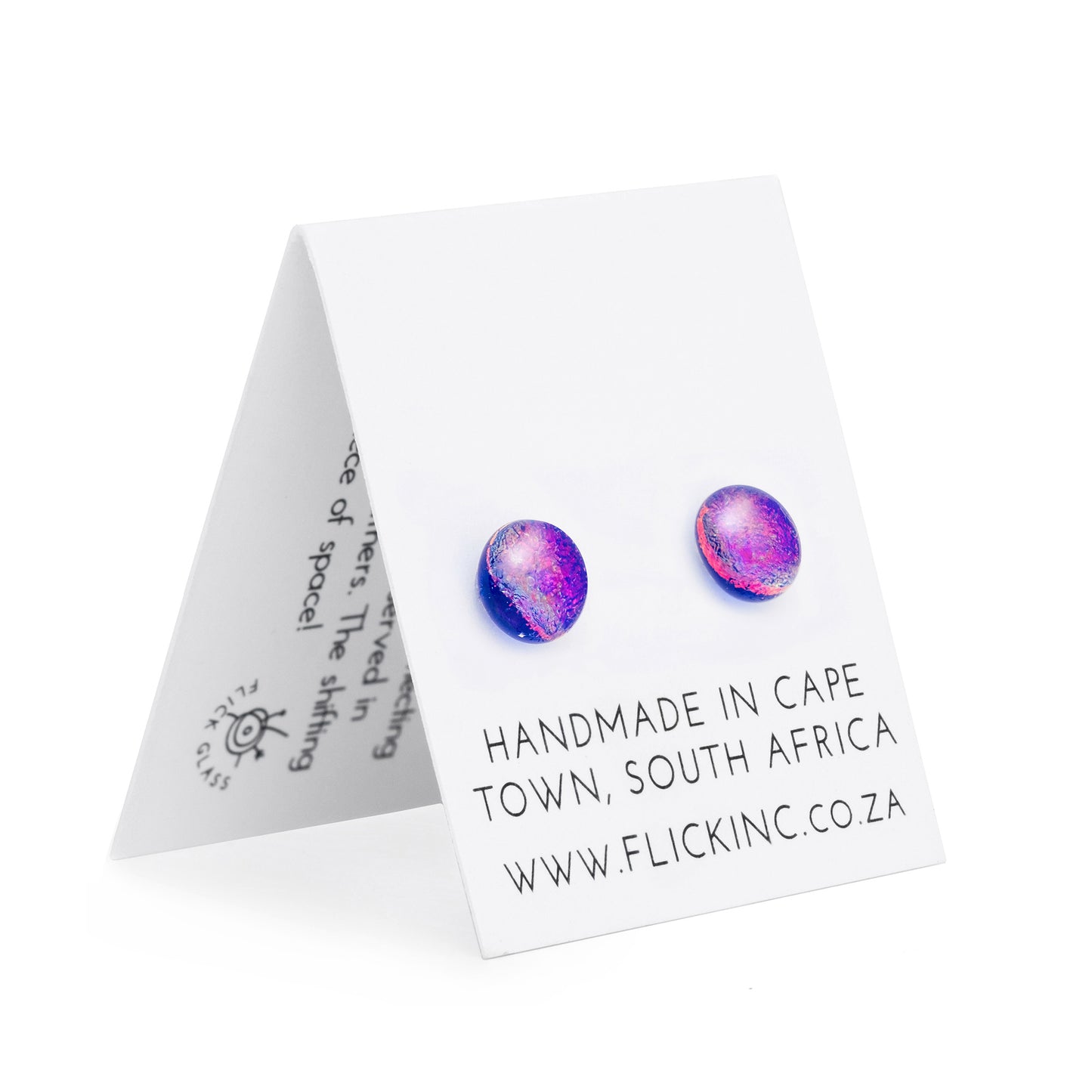 Dichroic Glass Earrings – Cosmic Purple