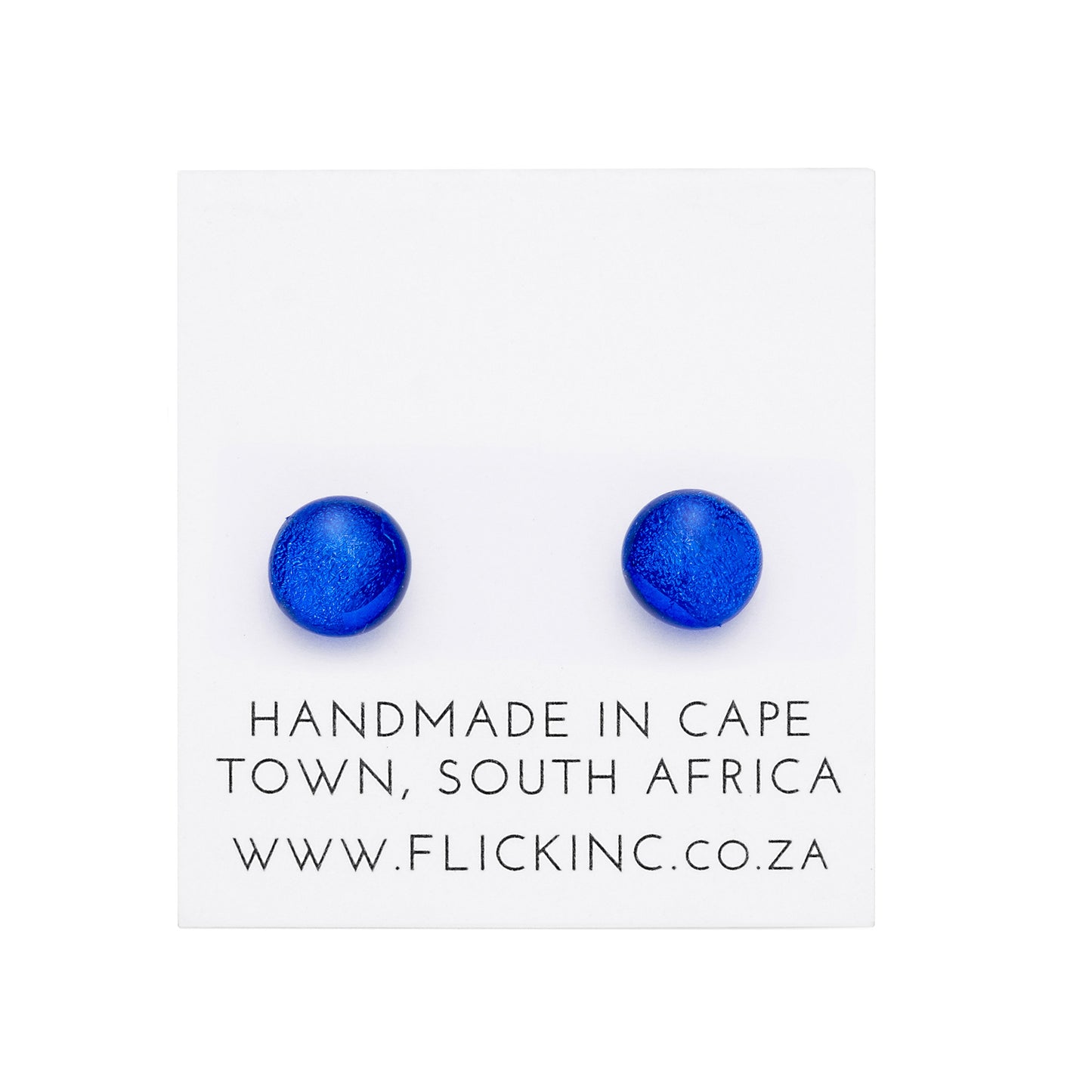 Dichroic Glass Earrings – Deep Blue