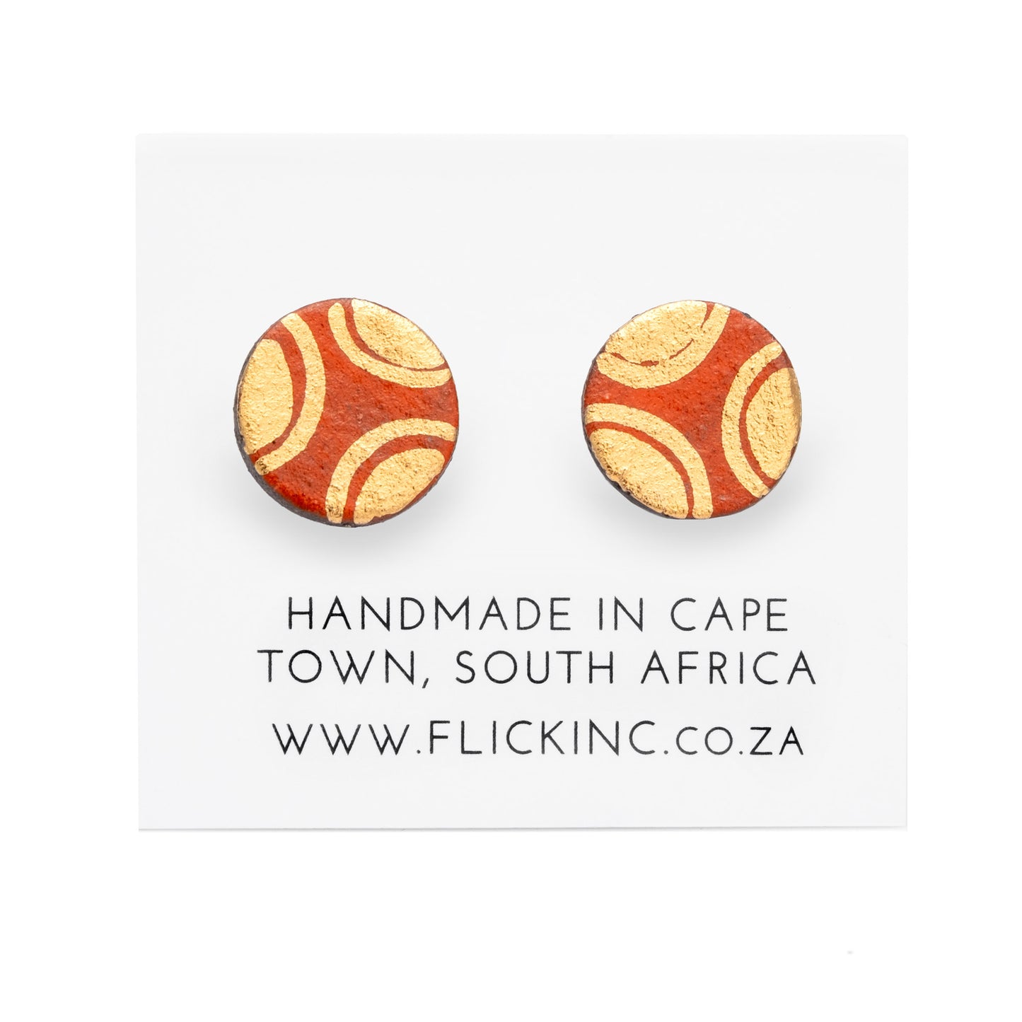 Porcelain Stud Earrings – Desert Swirl