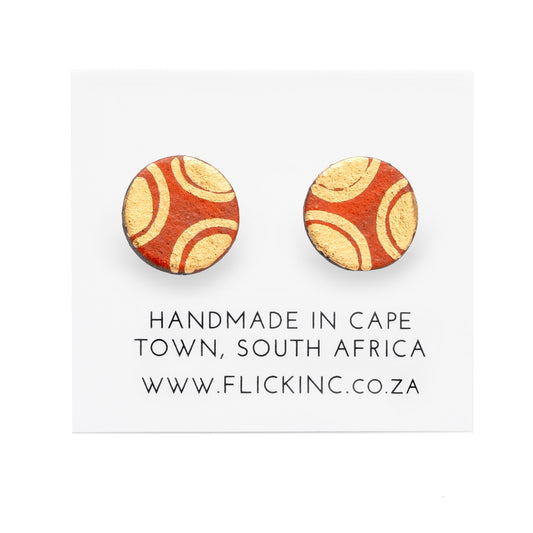Porcelain Stud Earrings – Desert Swirl