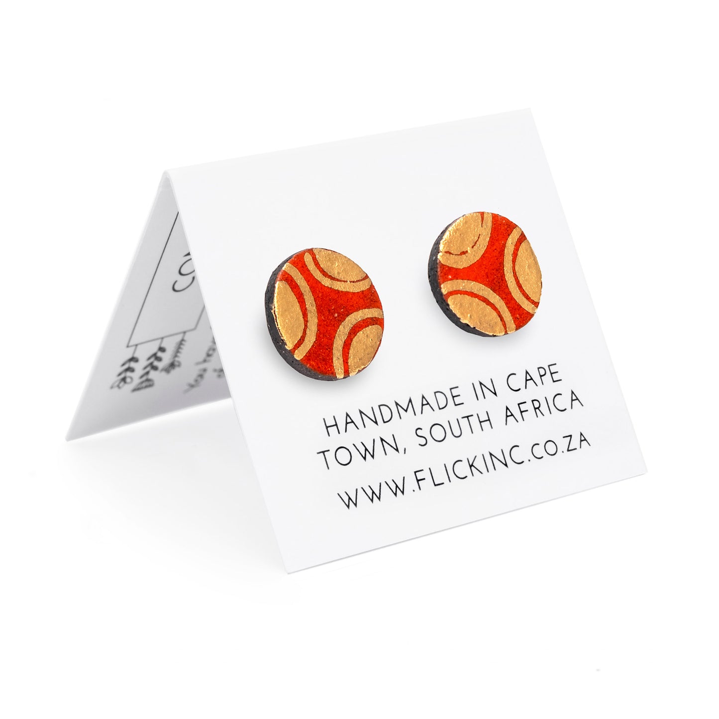 Porcelain Stud Earrings – Desert Swirl