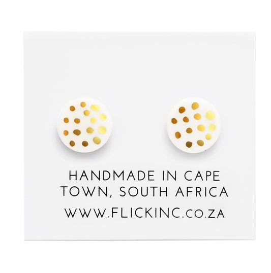 Porcelain Stud Earrings – Golden Starry Night