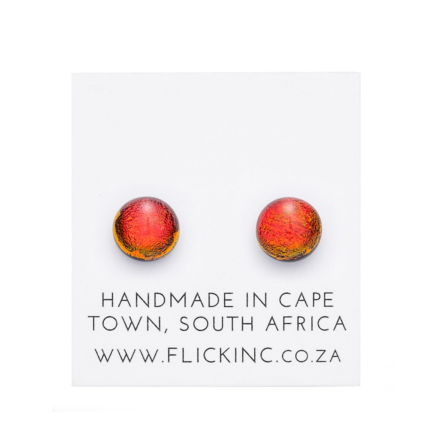 Dichroic Glass Earrings – Fiery Horizon