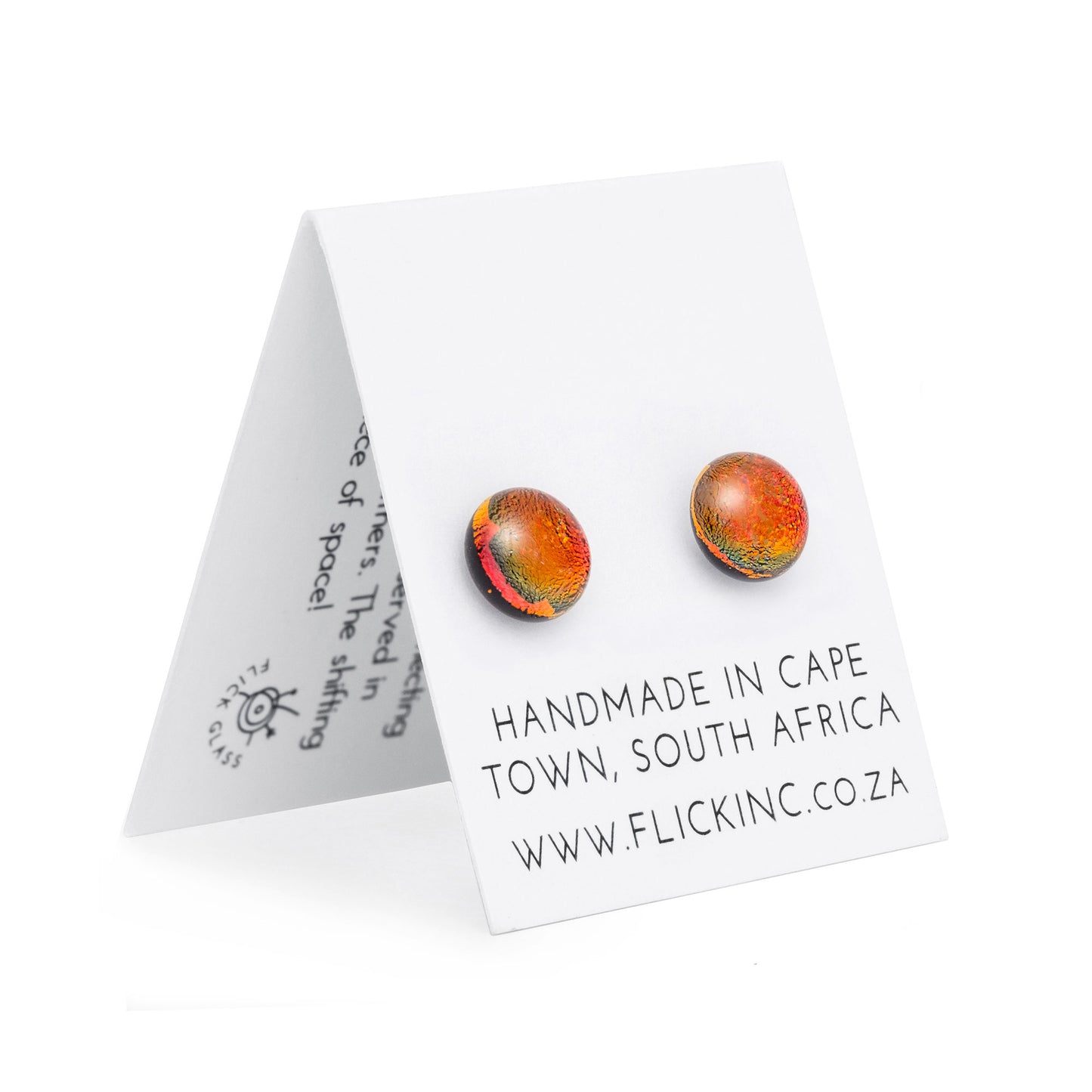 Dichroic Glass Earrings – Fiery Horizon