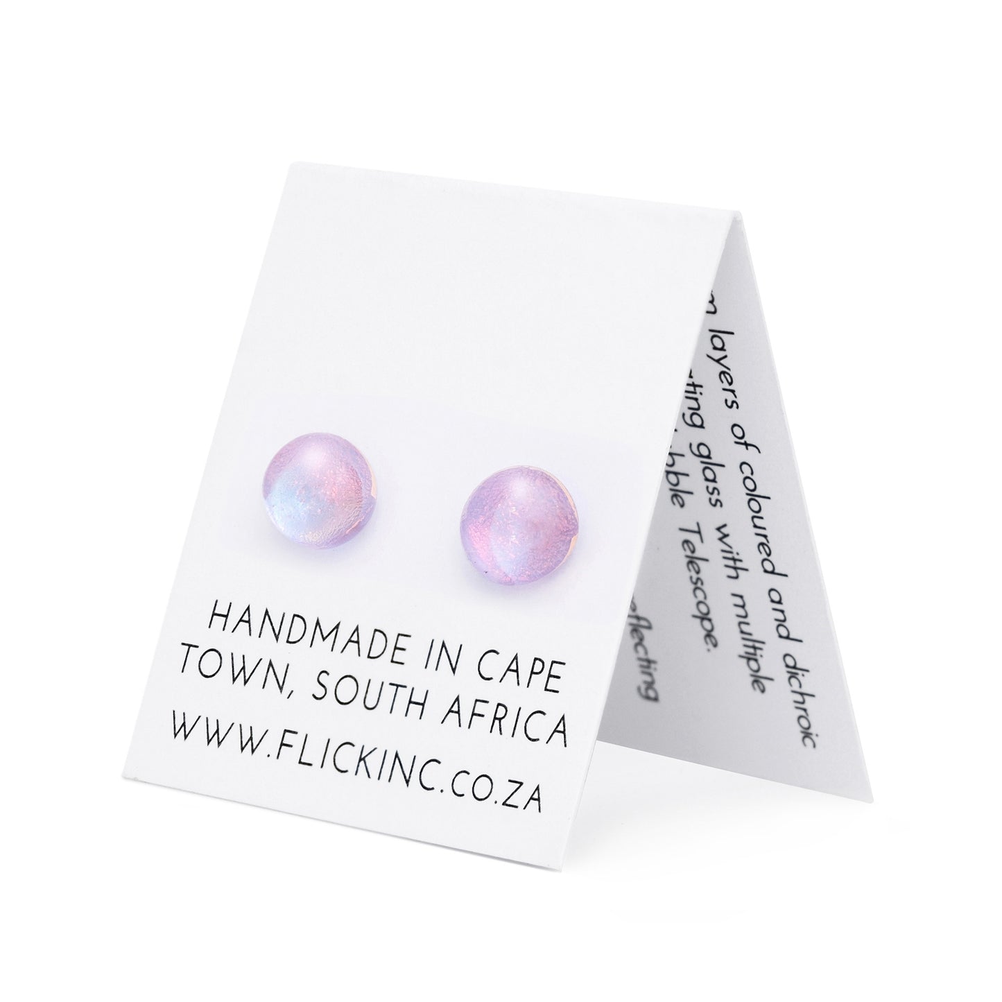 Dichroic Glass Earrings – Flamingo Sky