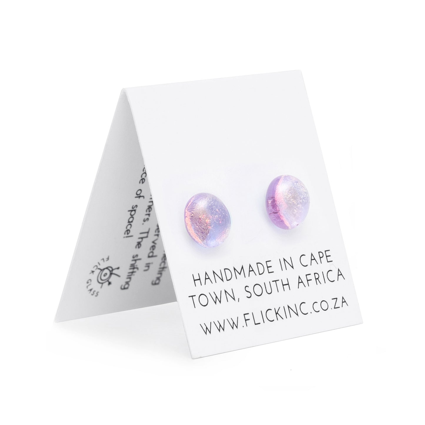 Dichroic Glass Earrings – Flamingo Sky