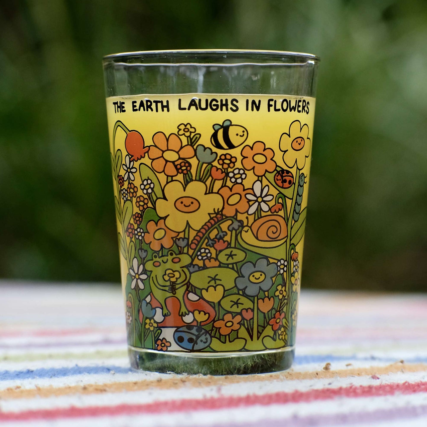 Earth Joy Quote Drinking Glass