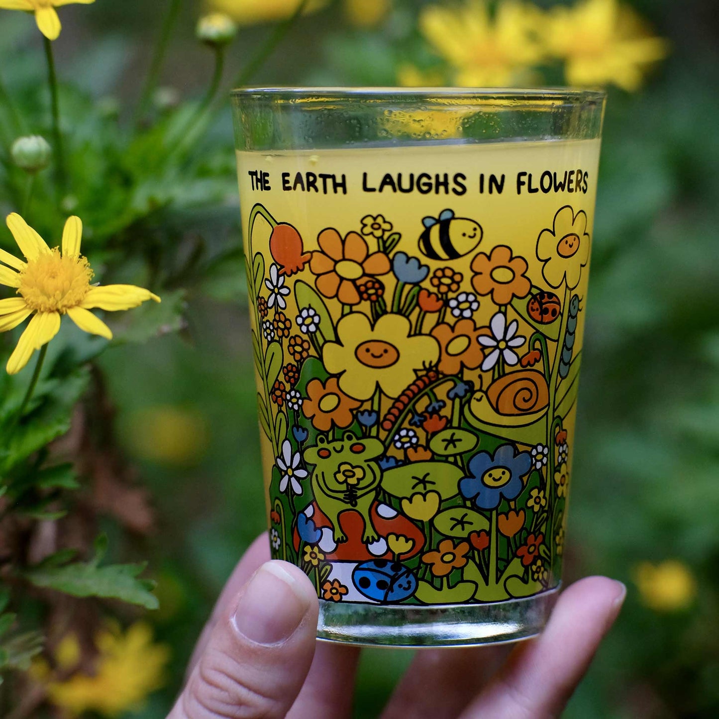 Earth Joy Quote Drinking Glass