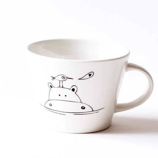 Large Tea Cup – Hippo and Birdy