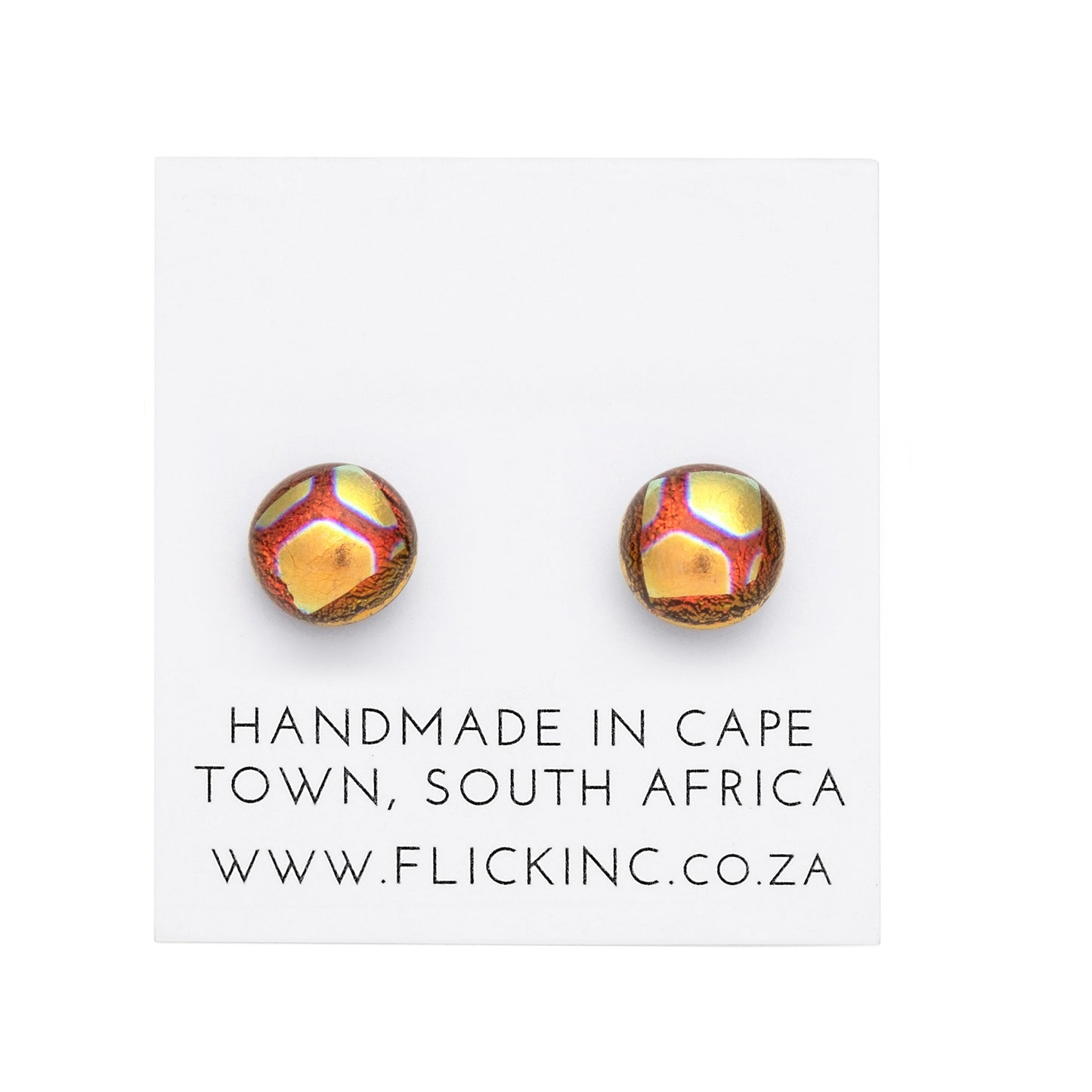 Dichroic Glass Earrings – Leopard Spots
