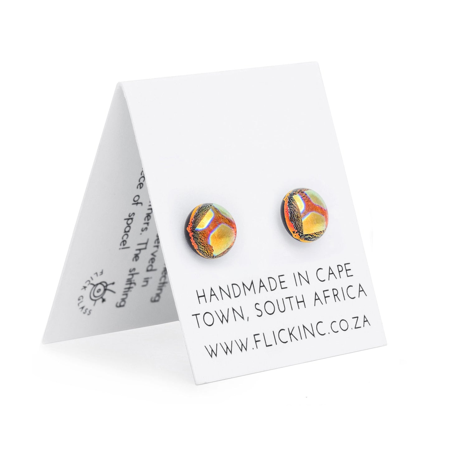 Dichroic Glass Earrings – Leopard Spots