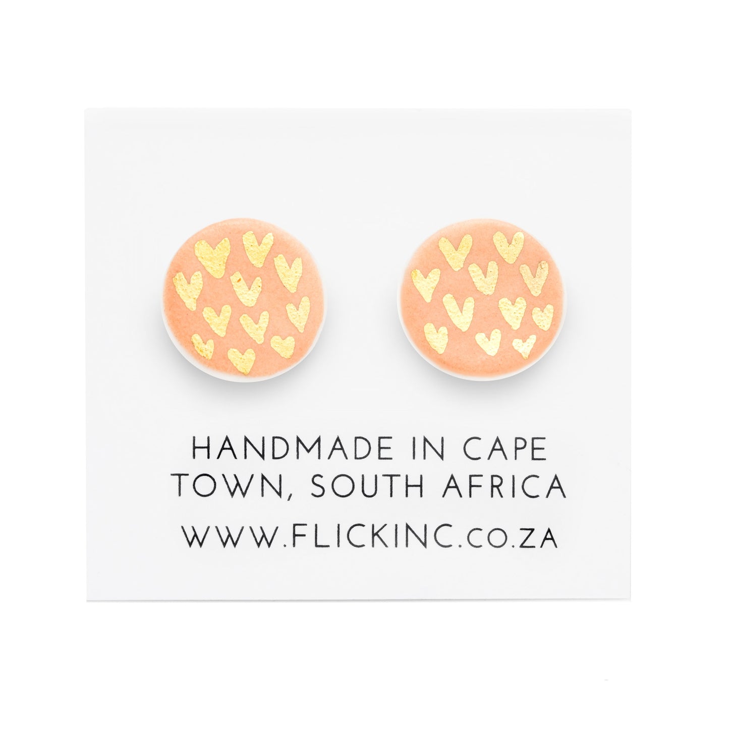 Porcelain Stud Earrings – Little Hearts