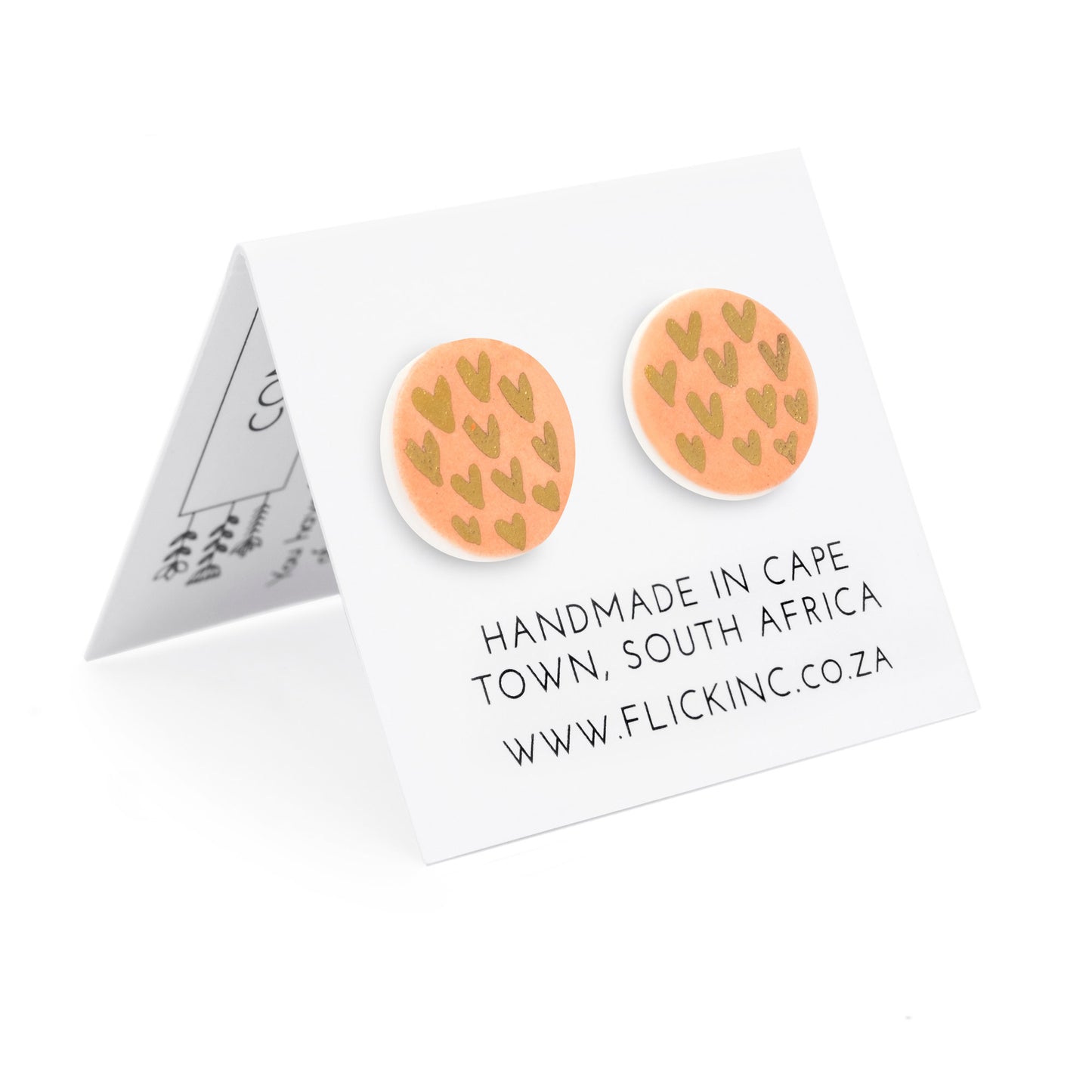 Porcelain Stud Earrings – Little Hearts