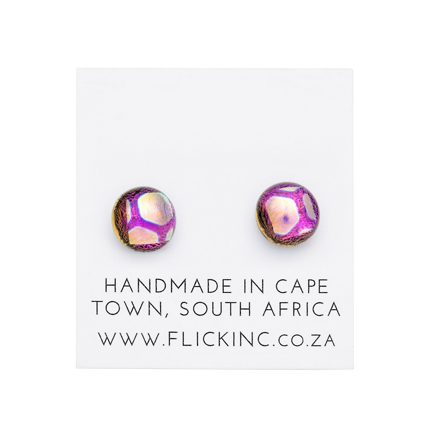 Dichroic Glass Earrings – Purple Iridescent