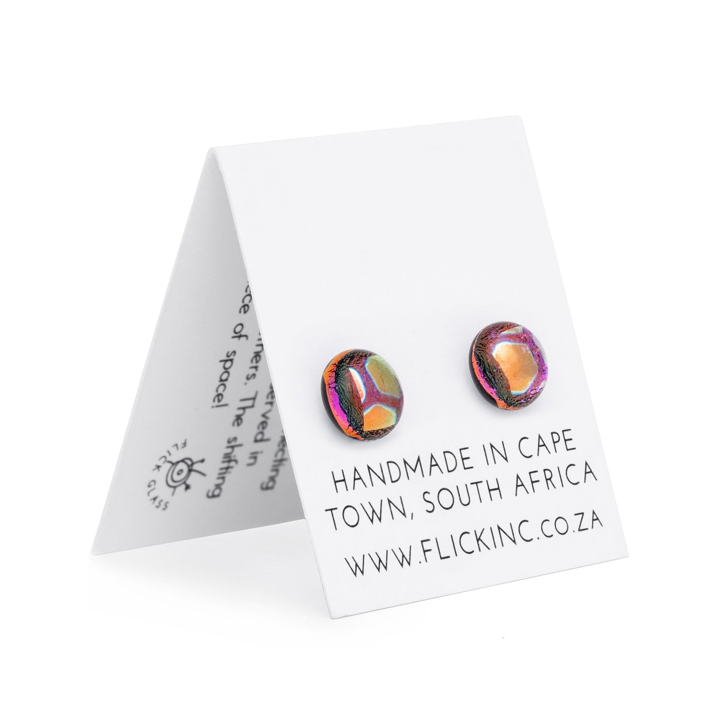 Dichroic Glass Earrings – Purple Iridescent