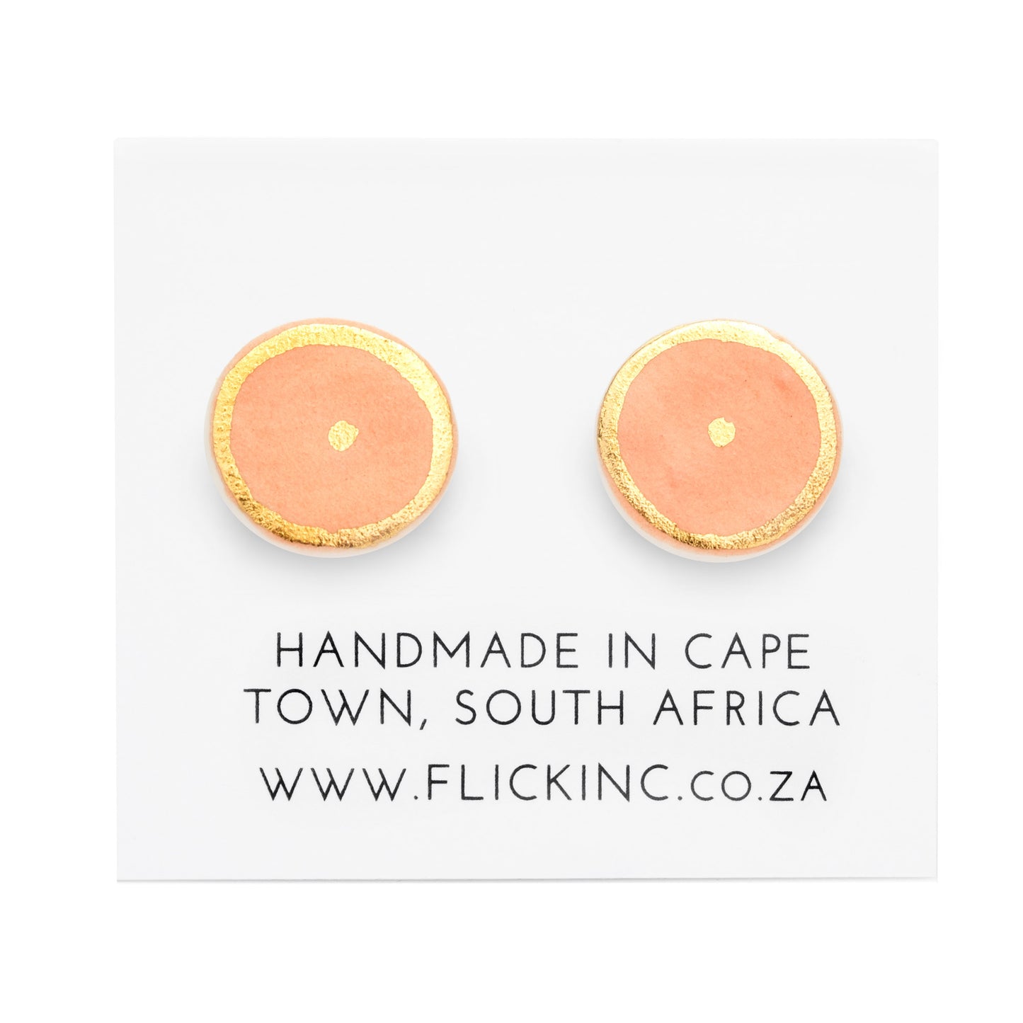 Porcelain Stud Earrings – Tangerine Halo