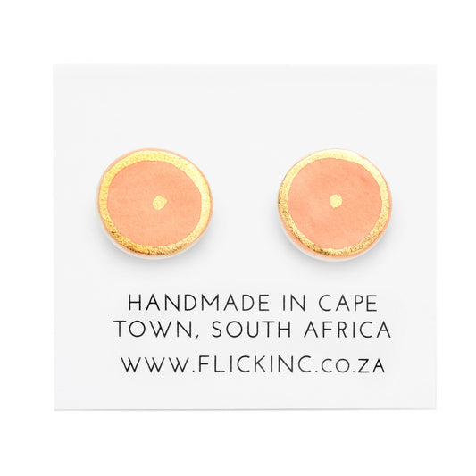 Porcelain Stud Earrings – Tangerine Halo