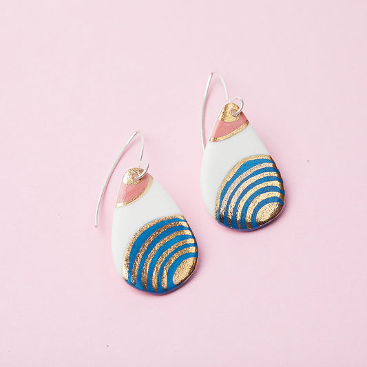 Porcelain Dangle Earrings – Dreamy Amrita