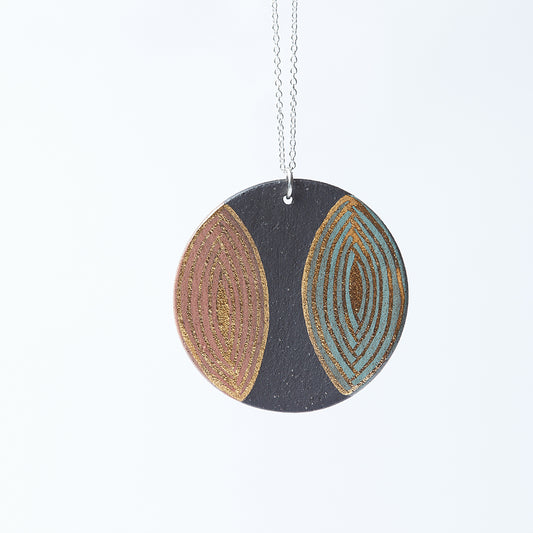 Porcelain Pendant – Shadowed Serenity