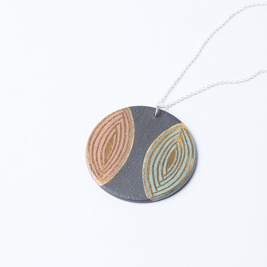 Porcelain Pendant – Shadowed Serenity