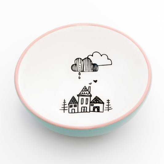 Small Bowl – Houses and Clouds