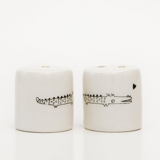 Salt and Pepper Shakers – Crocodile