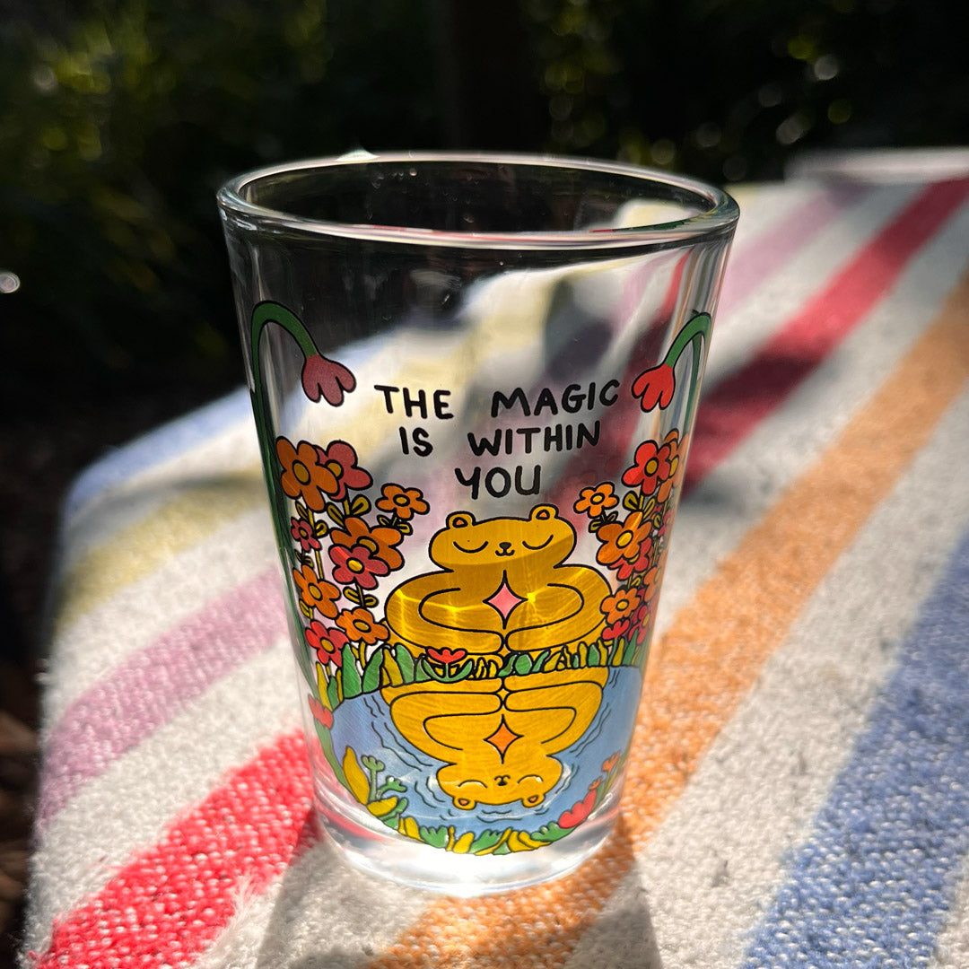 Spark Within Illustrated Drinking Glass