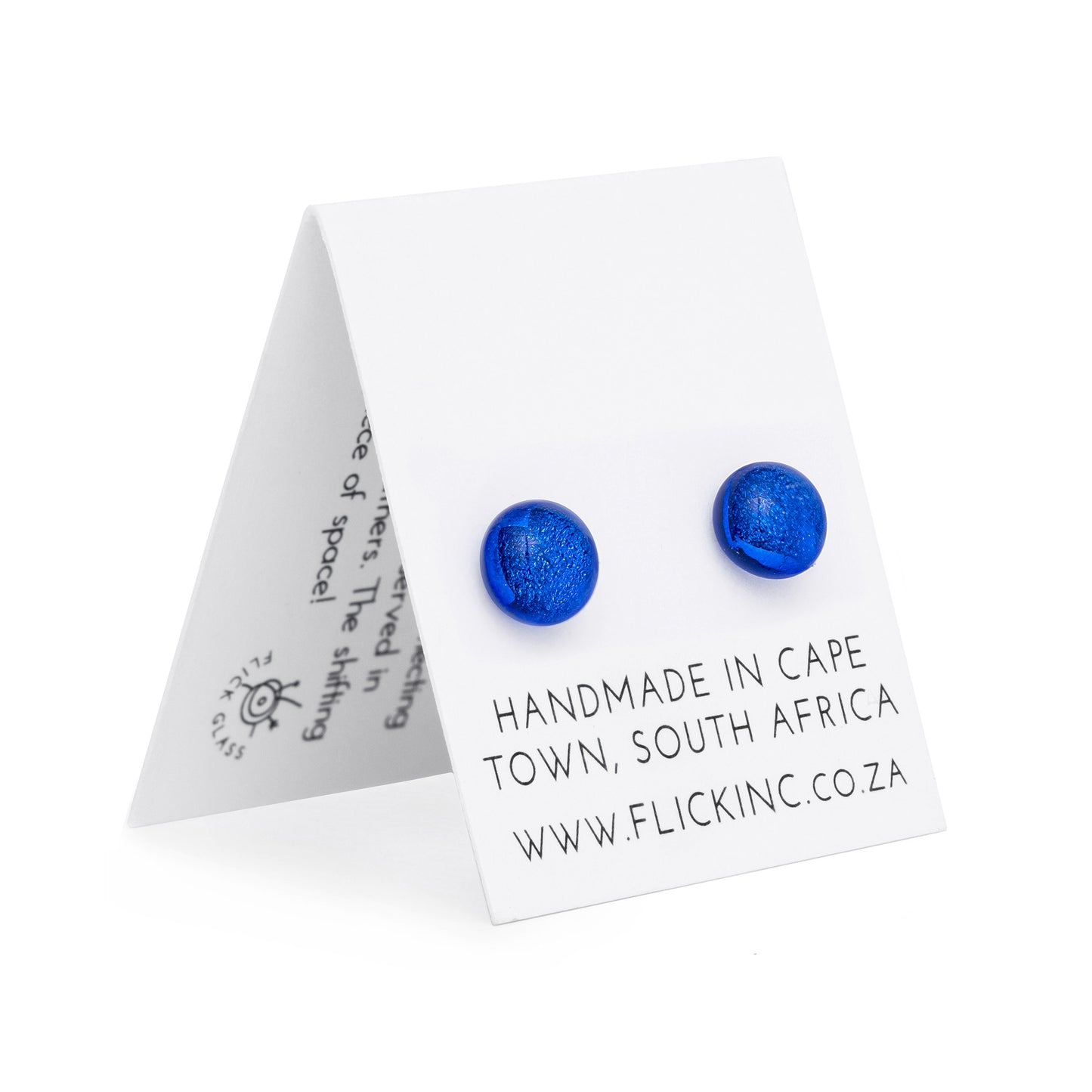 Dichroic Glass Earrings – Deep Blue