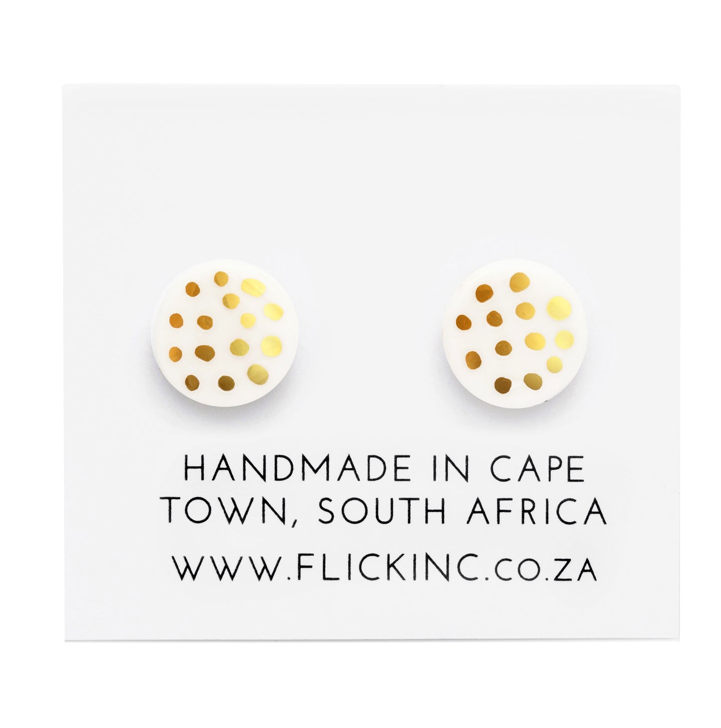 Porcelain Stud Earrings – Golden Starry Night
