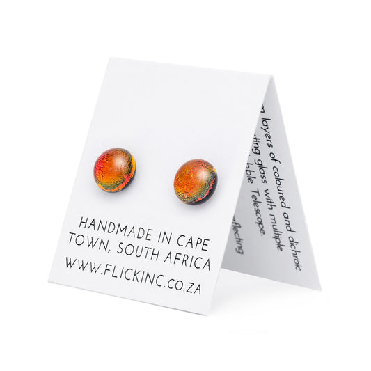 Dichroic Glass Earrings – Fiery Horizon