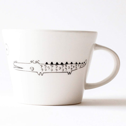 Large Tea Cup – Smiley Crocodile