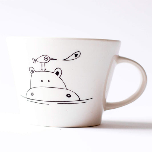 Large Tea Cup – Hippo and Birdy