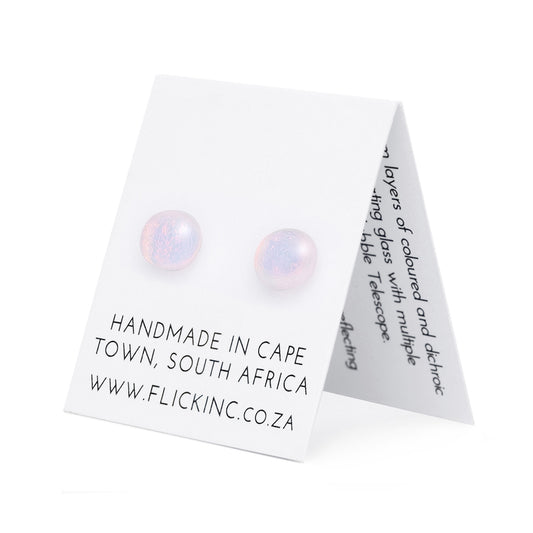 Dichroic Glass Earrings  – Ocean Teal