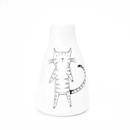 Short Vase – Standing Cat