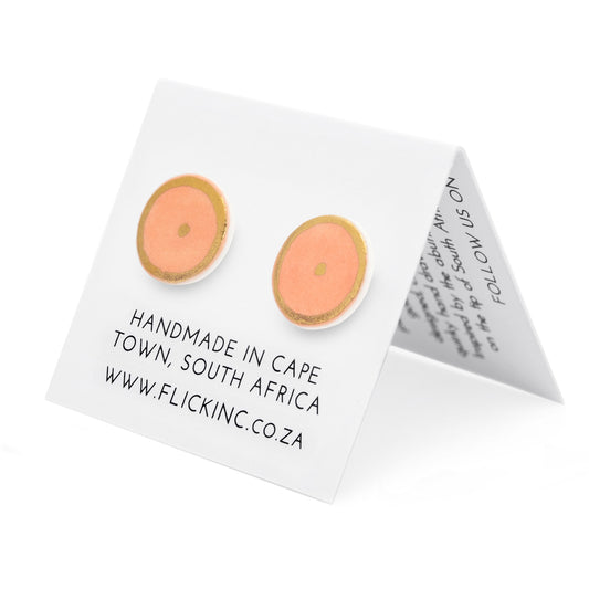 Porcelain Stud Earrings – Tangerine Halo