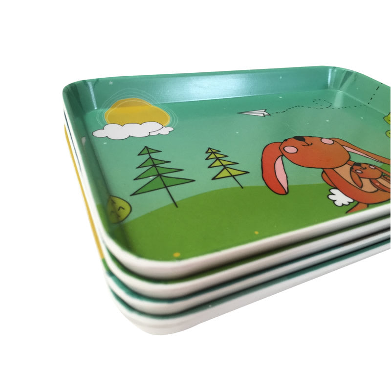 Foxes Looking at the Moon Tray